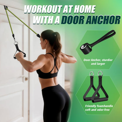 WHATAFIT Resistance Bands, Exercise Bands，Resistance Bands for Working Out, Work Out Bands with Handles for Men and Women Fitness, Strength Training Home Gym Equipment - My Store