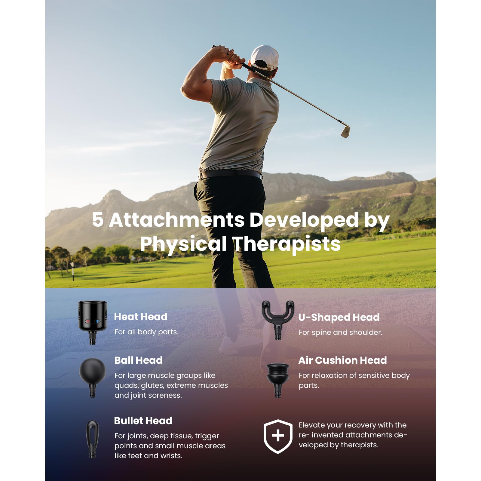 BOB AND BRAD Q2 Pro Mini Massage Gun with Heat and Cold Head,Pocket-Sized Deep Tissue Massager Gun,Portable Percussion Muscle Massager Gun, Ultra Small&Quiet Muscle Massage Gun - My Store