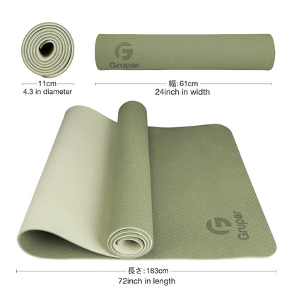 Yoga Mat Non Slip, Eco Friendly Fitness Exercise Mat with Carrying Strap,Pro Yoga Mats for Women,Workout Mats for Home, Pilates and Floor Exercises - My Store