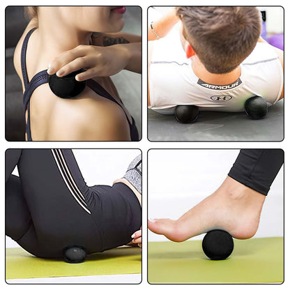 WOVTE Massage Lacrosse Ball for Sore Muscles, Shoulders, Neck, Back, Foot, Body, Deep Tissue, Trigger Point, Muscle Knots, Yoga and Myofascial Release (Blue) - My Store