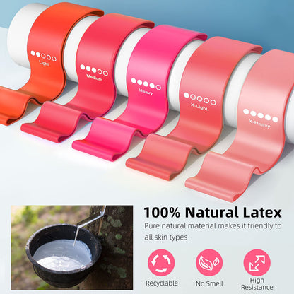 Resistance Bands for Working Out, Elastic Exercice Loop Bands for Physical Therapy, Yoga Starter Set of Stretch Bands for Booty Legs, Pilates Flexbands - My Store