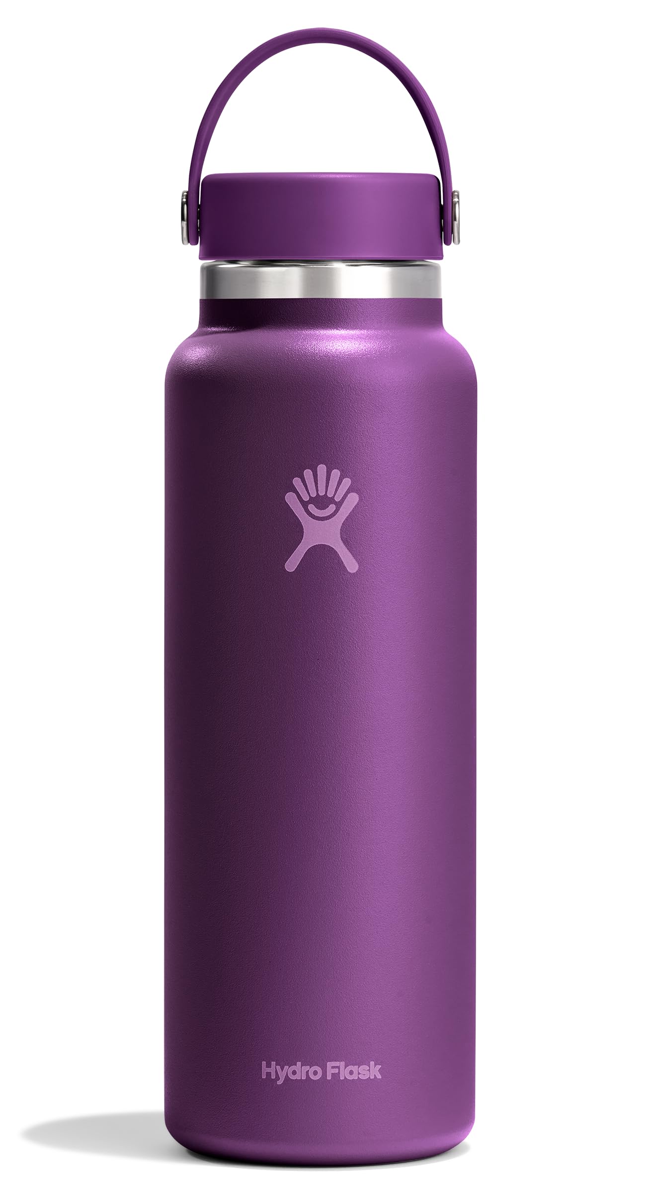 Hydro Flask Water Bottle - Insulated Stainless Steel - Wide Mouth Flex Lid, Non Spill, Leakproof and Refillable in 32 Oz Stone Gray
