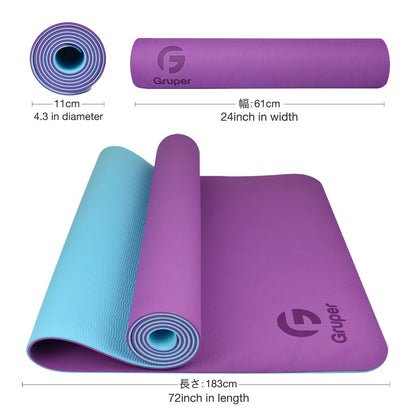 Yoga Mat Non Slip, Eco Friendly Fitness Exercise Mat with Carrying Strap,Pro Yoga Mats for Women,Workout Mats for Home, Pilates and Floor Exercises - My Store