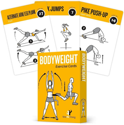 NewMe Fitness Stretching Workout Cards, Instructional Fitness Deck for Women & Men, Beginner Fitness Guide to Training Exercises at Home or Gym - My Store