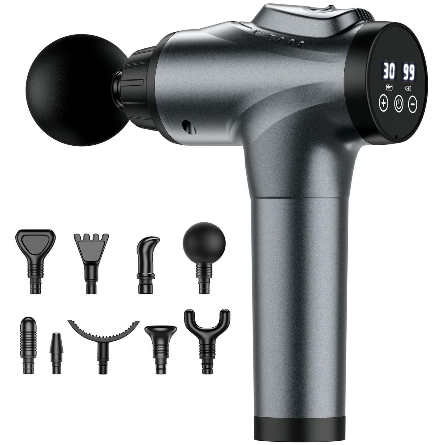 Massage Gun, Muscle Massage Gun for Athletes Handheld Electric Deep Tissue Back Massager, Percussion Massage Device for Pain Relief with 30 Speed Levels 9 Heads - My Store