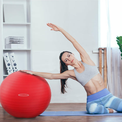 Anti-Burst and Slip Resistant Exercise Yoga Fitness Birthing Ball with Quick Pump, 2,000-Pound Capacity, Multiple Colors and Sizes - My Store