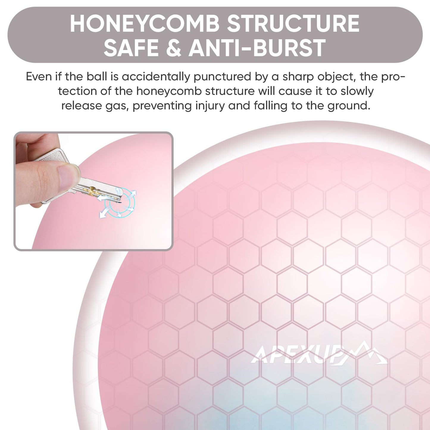 APEXUP Yoga & Pilates Ball - Anti Slip Heavy Duty Gym Ball for Fitness, Balance & Core Workout - My Store