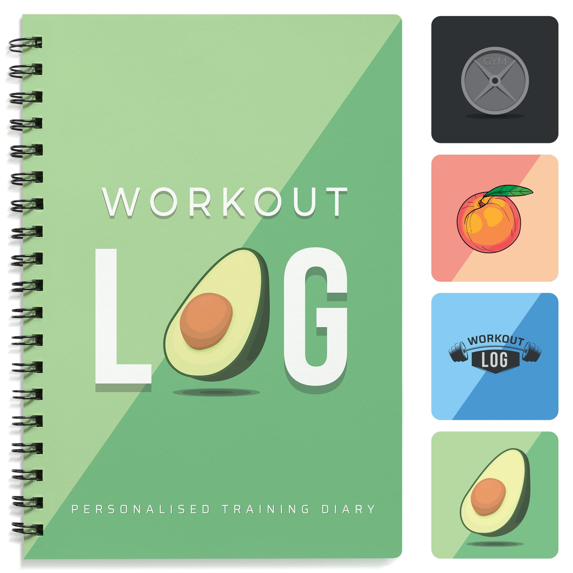 Workout Planner for Daily Fitness Tracking & Goals Setting - A5 Size, 6” x 8”, Charcoal Gray - Men & Women Personal Home & Gym Training Diary - Log Book Journal - by Workout Log Gym - My Store