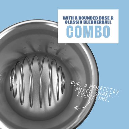 BlenderBottle Strada Shaker Cup Insulated Stainless Steel Water Bottle with Wire Whisk, 24-Ounce, Black - My Store