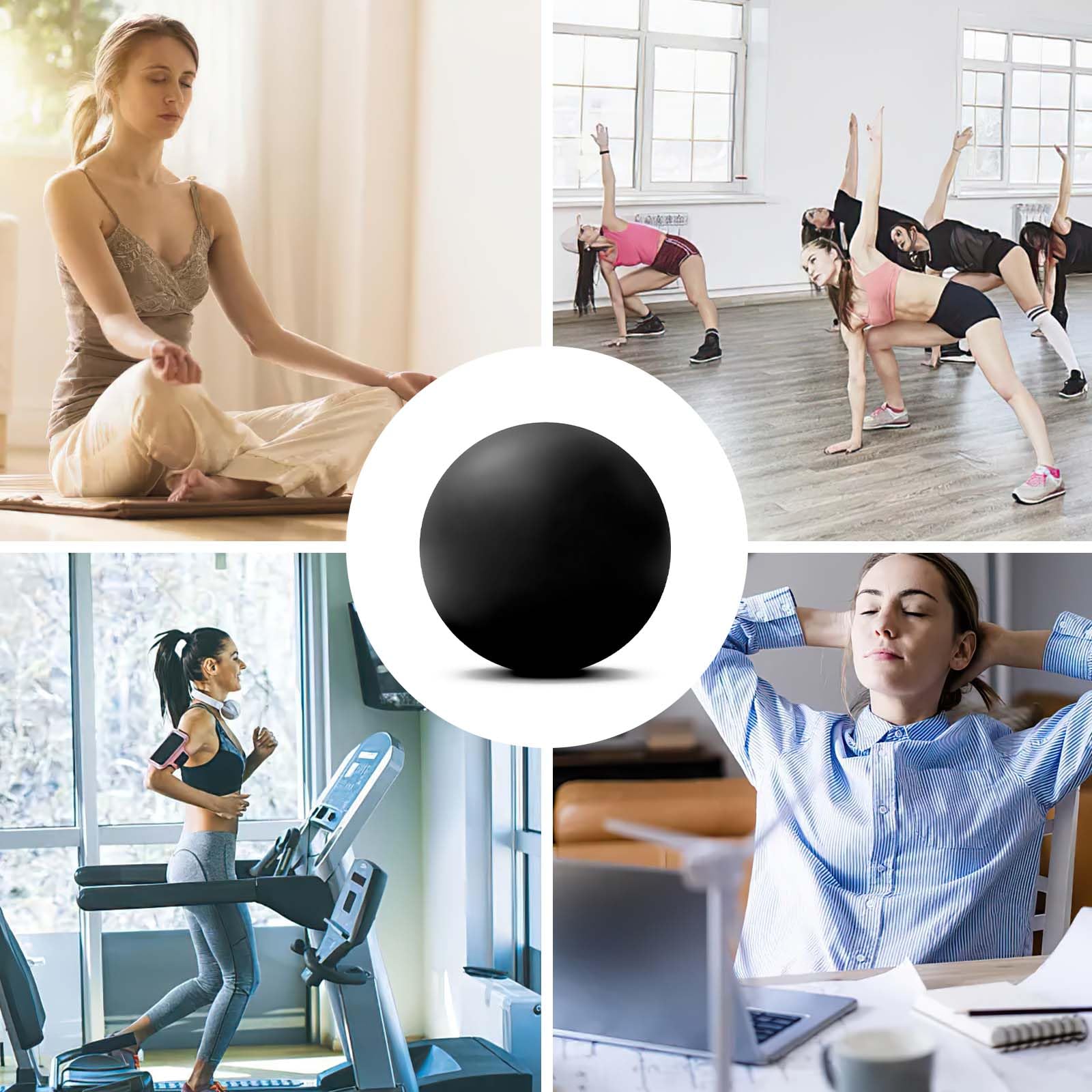 WOVTE Massage Lacrosse Ball for Sore Muscles, Shoulders, Neck, Back, Foot, Body, Deep Tissue, Trigger Point, Muscle Knots, Yoga and Myofascial Release (Blue) - My Store