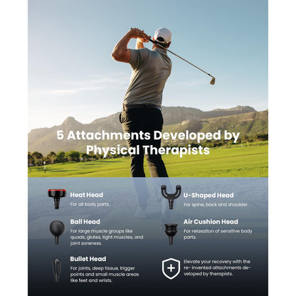 BOB AND BRAD Q2 Pro Mini Massage Gun with Heat and Cold Head,Pocket-Sized Deep Tissue Massager Gun,Portable Percussion Muscle Massager Gun, Ultra Small&Quiet Muscle Massage Gun - My Store