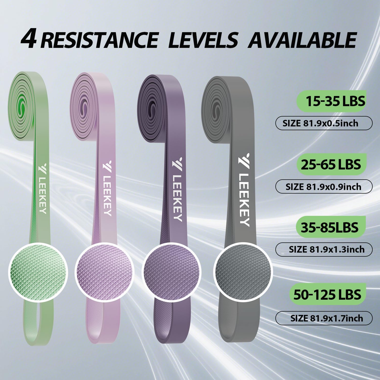 LEEKEY Resistance Bands Set for Pull-Up Assistance & Full-Body Training, Multi-Level Exercise Bands with Bag for Home Workouts, Physical Therapy, Strength Training (Men/Women) - My Store