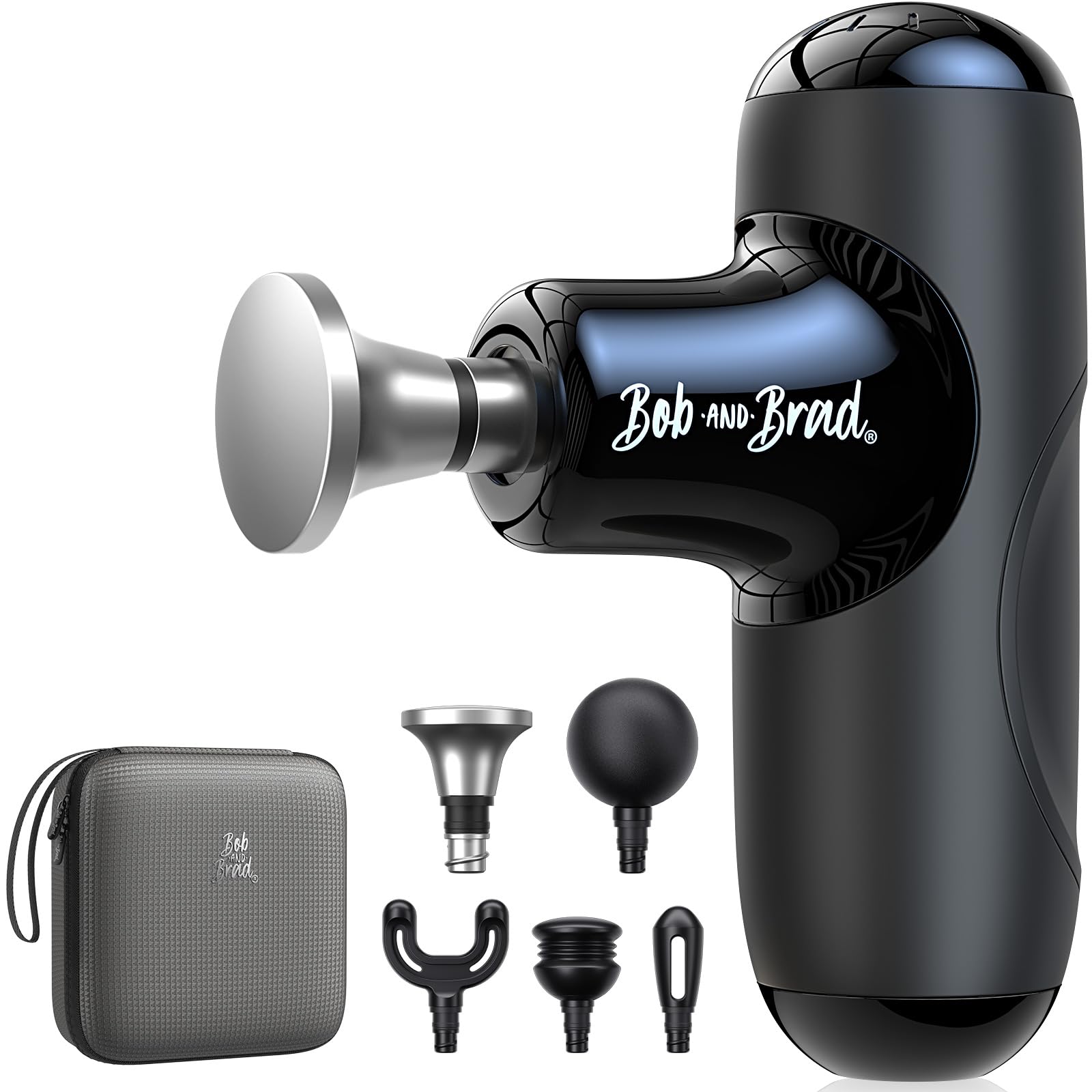 BOB AND BRAD Q2 Pro Mini Massage Gun with Heat and Cold Head,Pocket-Sized Deep Tissue Massager Gun,Portable Percussion Muscle Massager Gun, Ultra Small&Quiet Muscle Massage Gun - My Store