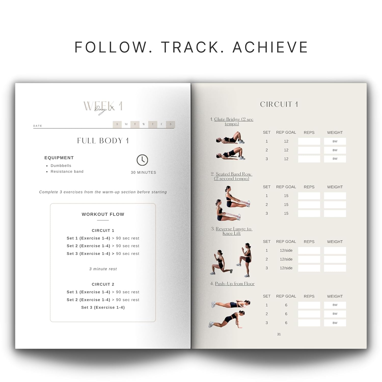 The Guided Workout Journal: Strength & Tone for Beginners: At Home Workout Program | 6 Weeks - My Store