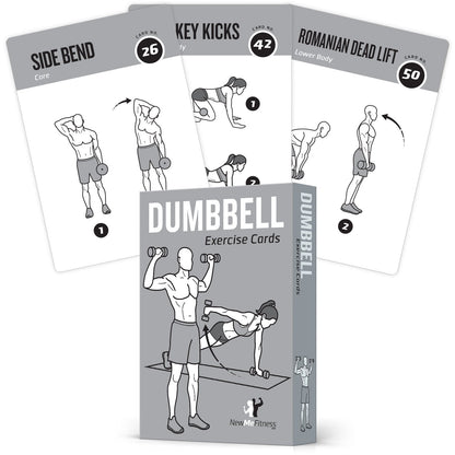 NewMe Fitness Stretching Workout Cards, Instructional Fitness Deck for Women & Men, Beginner Fitness Guide to Training Exercises at Home or Gym - My Store