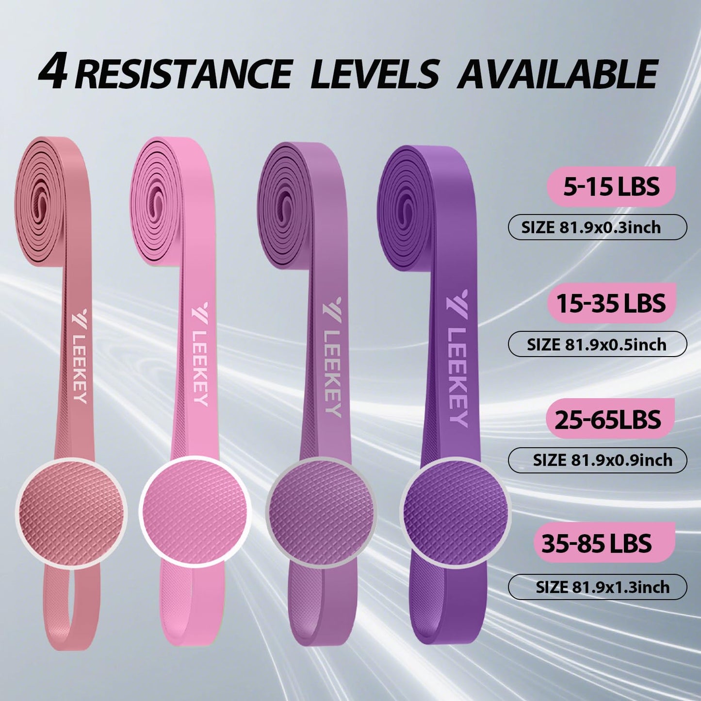 LEEKEY Resistance Bands Set for Pull-Up Assistance & Full-Body Training, Multi-Level Exercise Bands with Bag for Home Workouts, Physical Therapy, Strength Training (Men/Women) - My Store