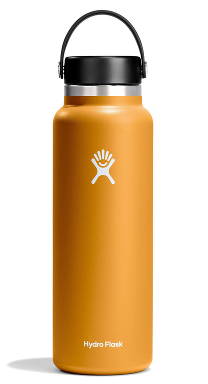 Hydro Flask Water Bottle - Insulated Stainless Steel - Wide Mouth Flex Lid, Non Spill, Leakproof and Refillable in 32 Oz Stone Gray