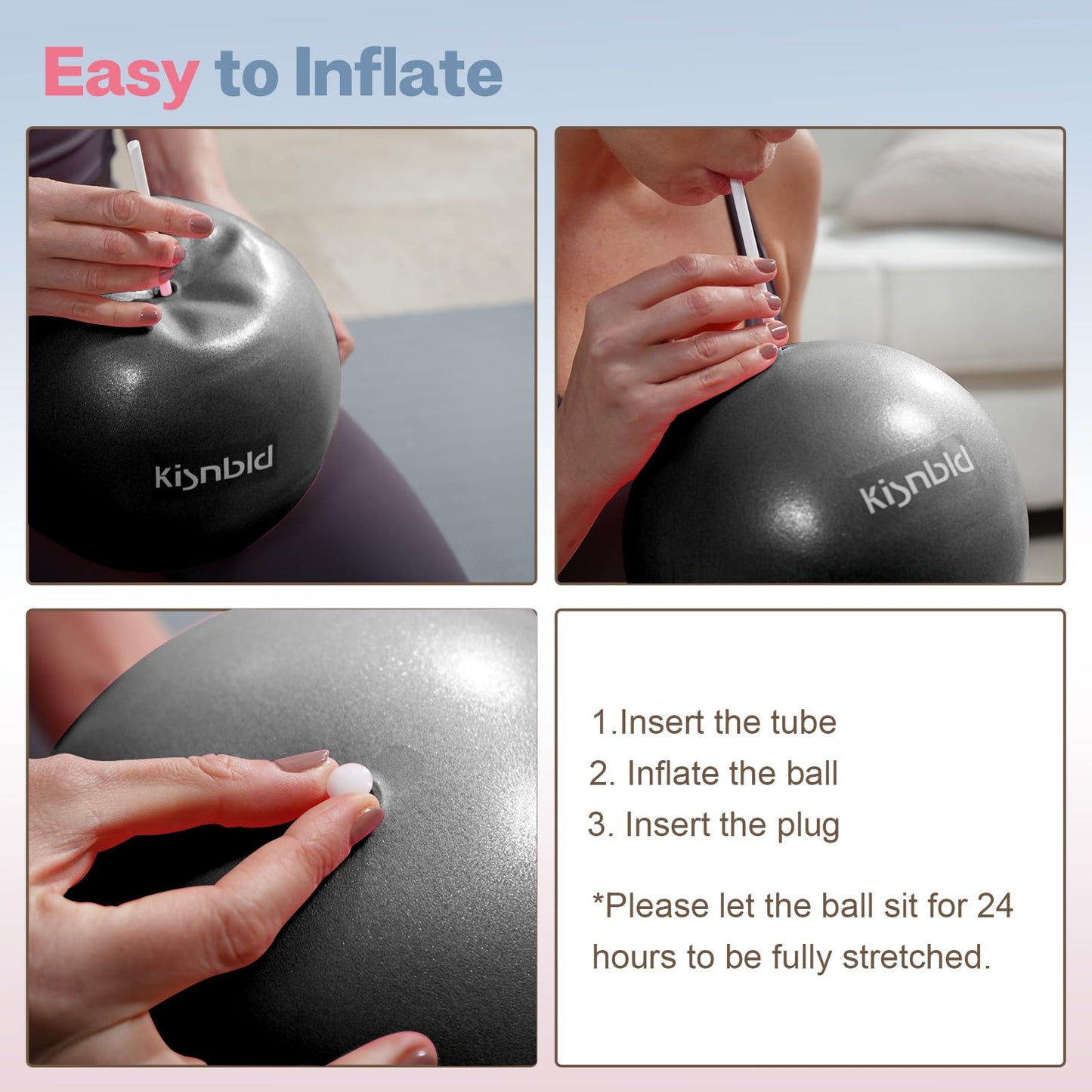 Small Exercise Ball, 9 Inch Mini Pilates Ball, Anti Burst and Slip Resistant Mini Yoga Ball for Stability, Fitness, Physical Therapy, Stretching & Core Strength Workout at Home Gym & Office - My Store