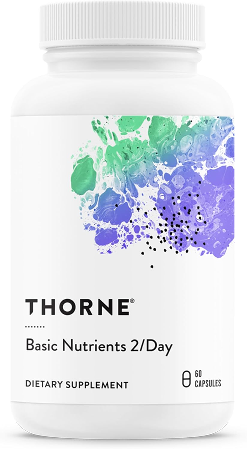 THORNE - Basic Nutrients 2/Day - Comprehensive Daily Multivitamin with Optimal Bioavailability - Vitamin & Mineral Formula - Gluten, Dairy & Soy-Free - 60 Capsules - 30 Servings - My Store