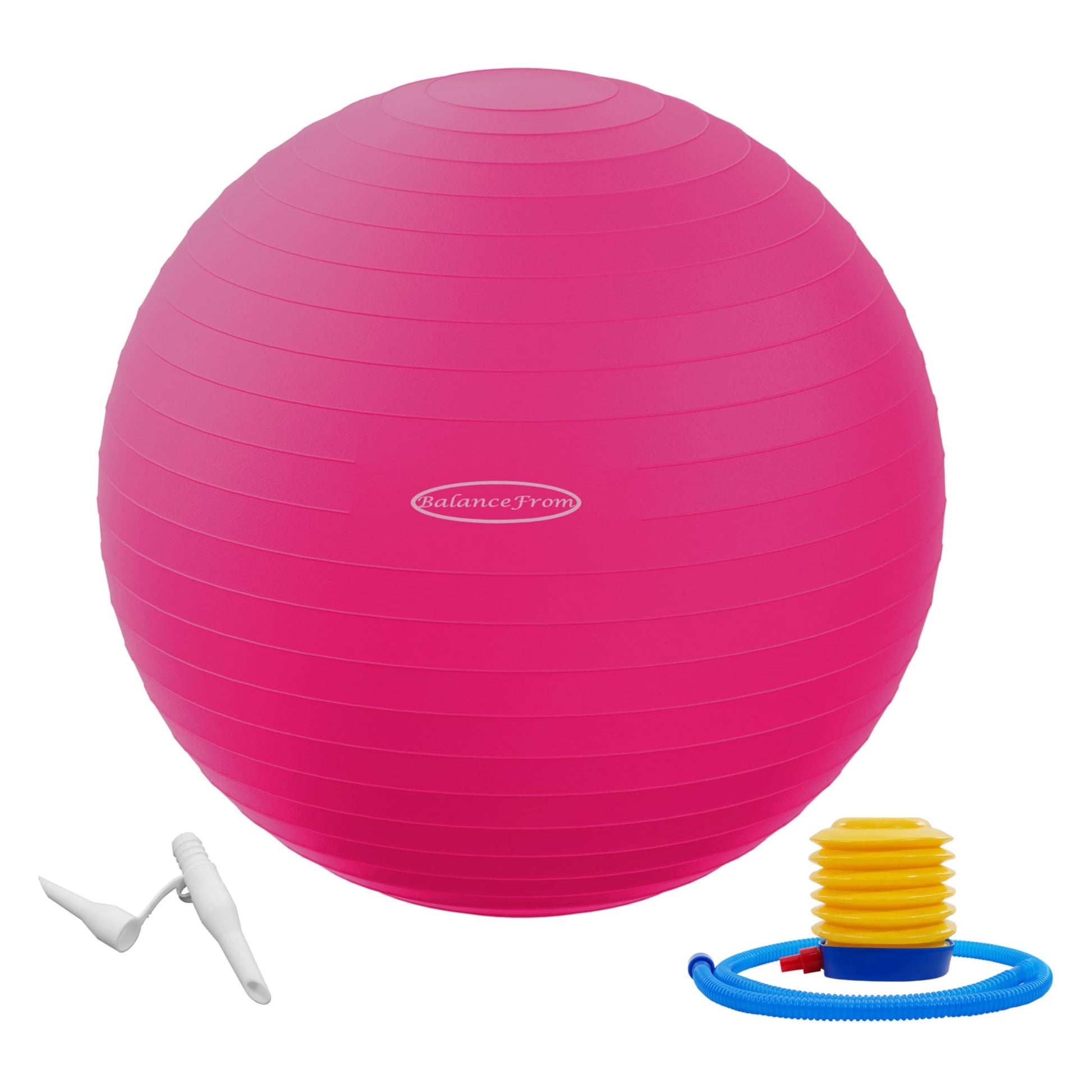 Anti-Burst and Slip Resistant Exercise Yoga Fitness Birthing Ball with Quick Pump, 2,000-Pound Capacity, Multiple Colors and Sizes - My Store