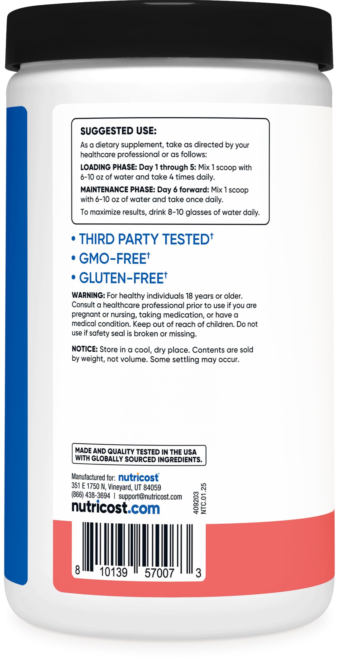 Nutricost Creatine Monohydrate Micronized Powder 500G, 5000mg Per Serv (5g) - 100 Servings, 17.9 Oz - My Store