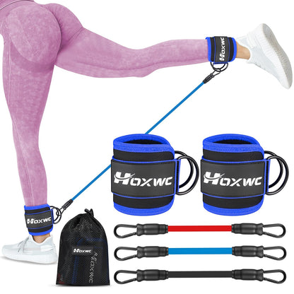 Ankle Resistance Bands with Cuffs, Ankle Bands for Working Out, Ankle Resistance Band for Leg, Booty Workout Equipment for Kickbacks Hip Fitness Training, Exercise Bands for Butt Lift Women - My Store