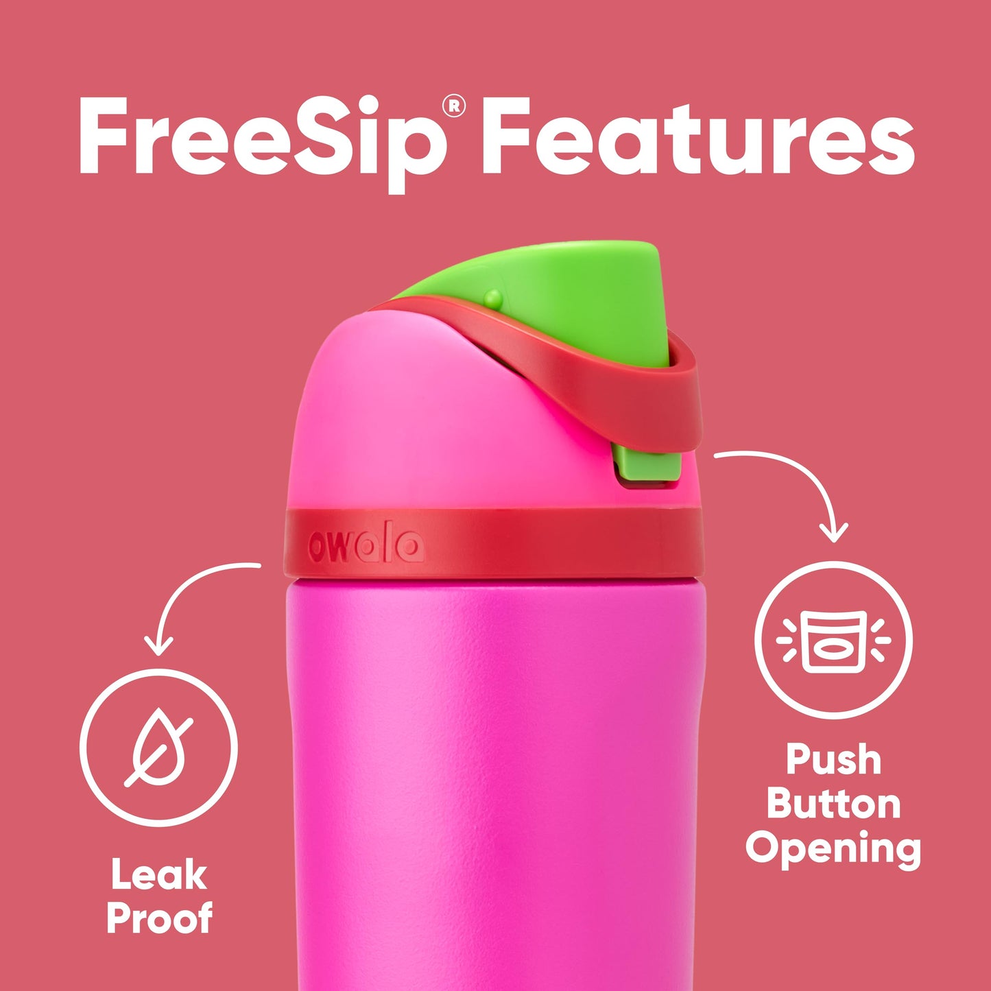 Owala FreeSip Insulated Stainless Steel Water Bottle with Straw, BPA-Free Sports Water Bottle, Great for Travel, 24 Oz, Denim