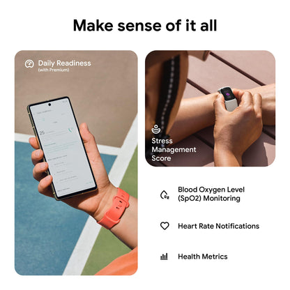 Fitbit Charge 6 Fitness Tracker with Google apps, Heart Rate on Exercise Equipment, 6-Months Premium Membership Included, GPS, Health Tools and More, Obsidian/Black, One Size (S & L Bands Included) - My Store