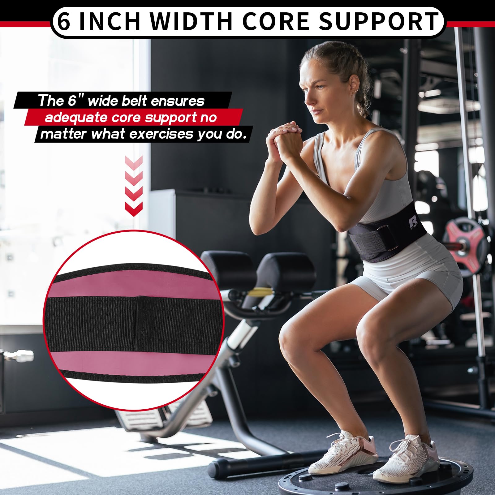 RitFit Weight Lifting Belt - Great for Squats, Lunges, Deadlift, Thrusters - Men and Women - 6 Inch Black/Camouflage - My Store