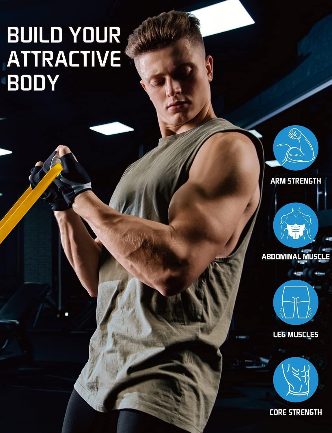 LEEKEY Resistance Bands Set for Pull-Up Assistance & Full-Body Training, Multi-Level Exercise Bands with Bag for Home Workouts, Physical Therapy, Strength Training (Men/Women) - My Store