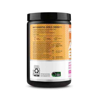 Optimum Nutrition Amino Energy - Pre Workout with Green Tea, BCAA, Amino Acids, Keto Friendly, Green Coffee Extract, Energy Powder - Concord Grape, 65 Servings (Packaging May Vary)