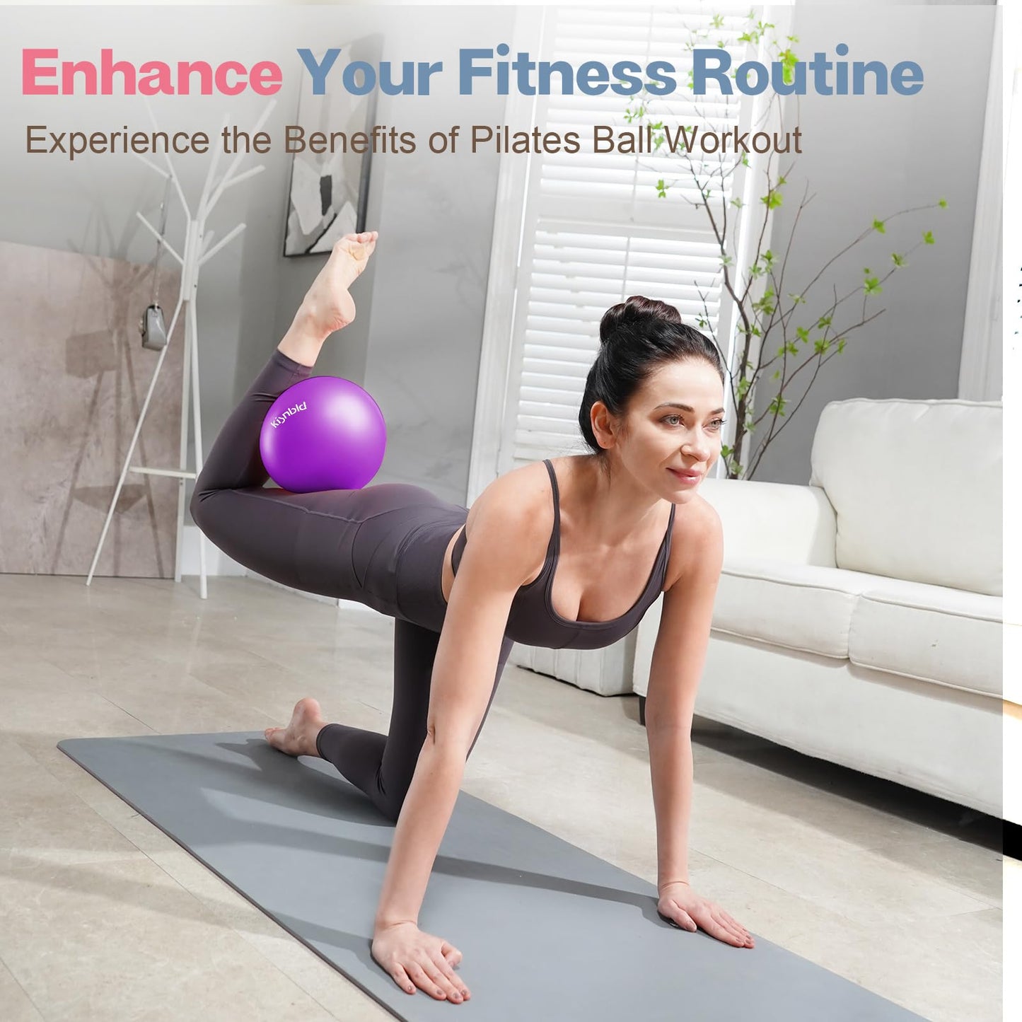 Small Exercise Ball, 9 Inch Mini Pilates Ball, Anti Burst and Slip Resistant Mini Yoga Ball for Stability, Fitness, Physical Therapy, Stretching & Core Strength Workout at Home Gym & Office - My Store