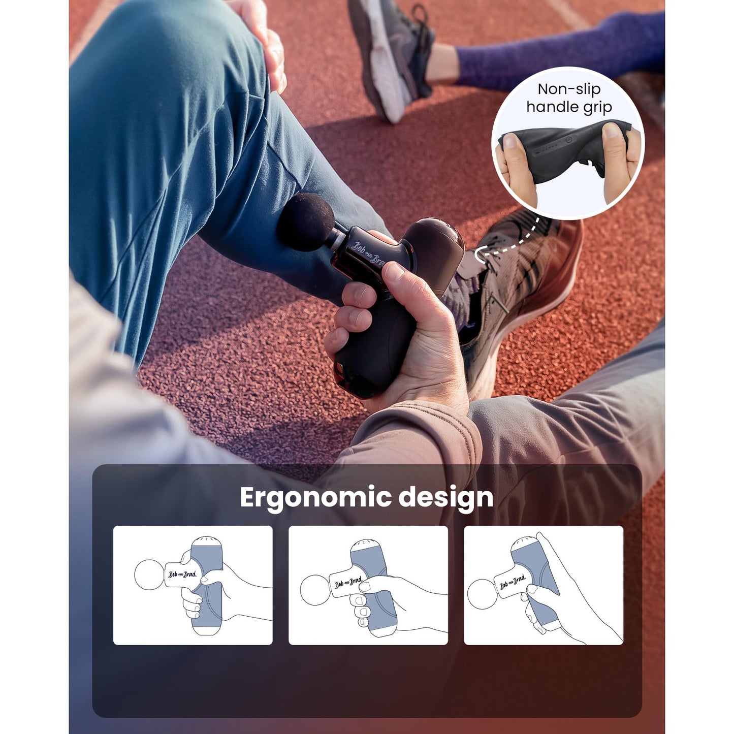 BOB AND BRAD Q2 Pro Mini Massage Gun with Heat and Cold Head,Pocket-Sized Deep Tissue Massager Gun,Portable Percussion Muscle Massager Gun, Ultra Small&Quiet Muscle Massage Gun - My Store