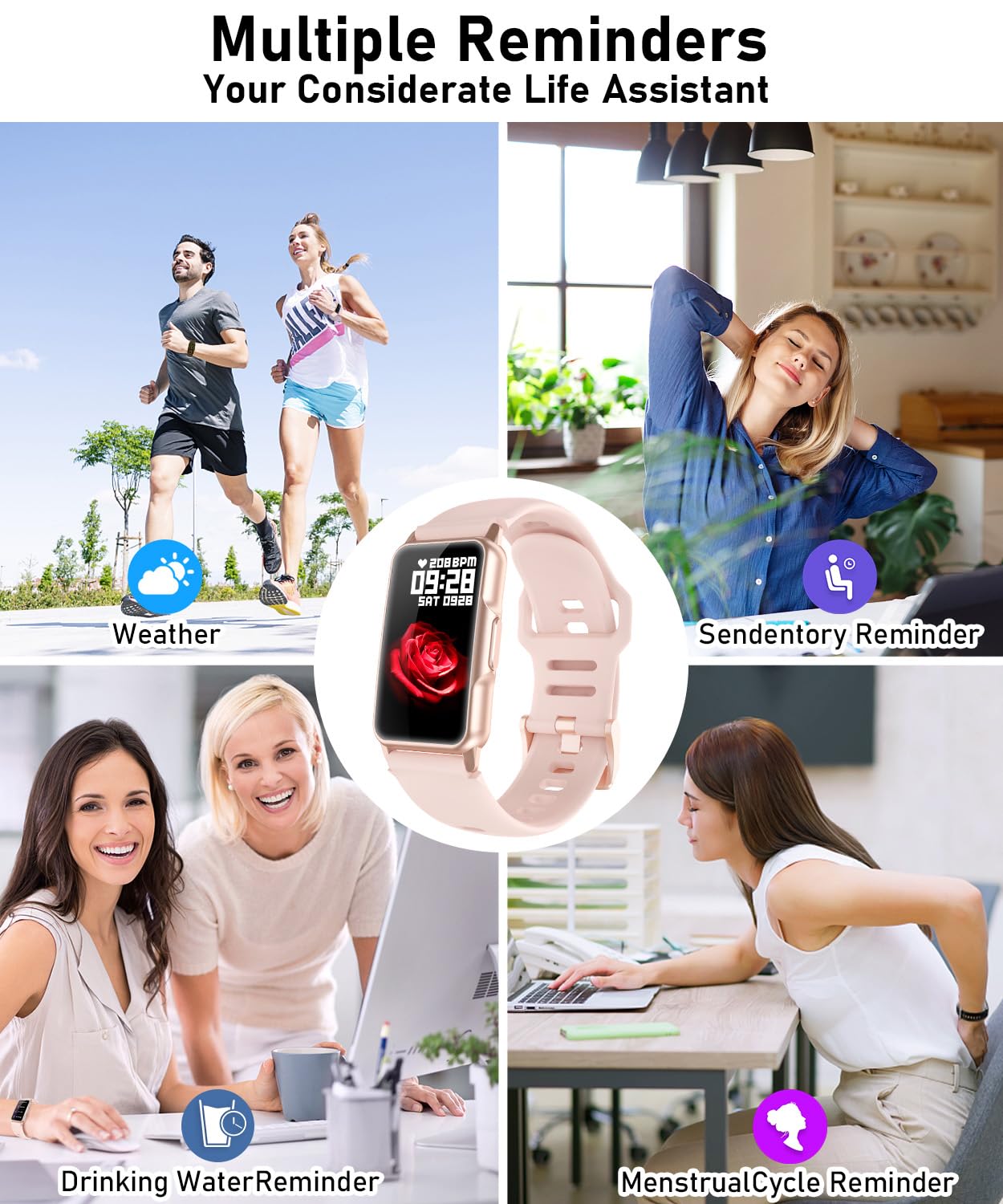 Smart Watch Fitness Tracker with 24/7 Heart Rate, Blood Oxygen Blood Pressure Monitor Sleep Tracker 120 Sports Modes Activity Trackers Step Calorie Counter IP68 Waterproof for Andriod iPhone Women Men - My Store