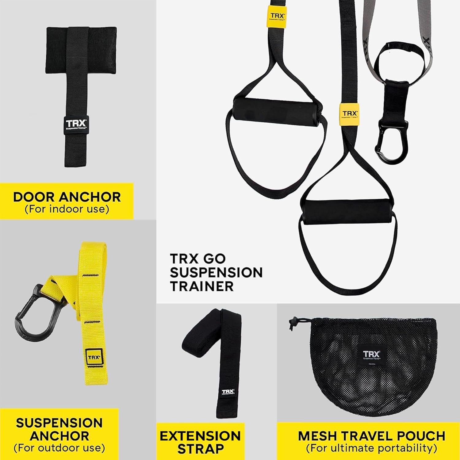 TRX GO Suspension Trainer, At Home, Portable Gym Workout, For Strength Training, Full Body Exercise Equipment - My Store