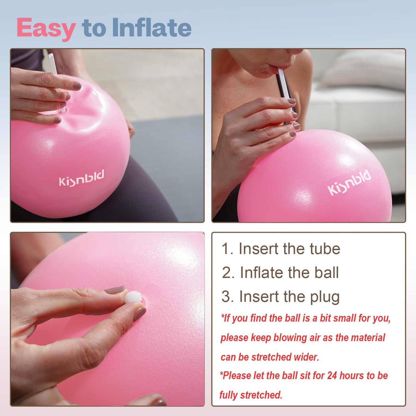 Small Exercise Ball, 9 Inch Mini Pilates Ball, Anti Burst and Slip Resistant Mini Yoga Ball for Stability, Fitness, Physical Therapy, Stretching & Core Strength Workout at Home Gym & Office - My Store