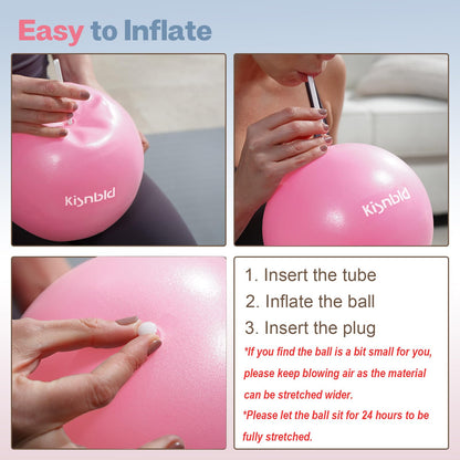 Small Exercise Ball, 9 Inch Mini Pilates Ball, Anti Burst and Slip Resistant Mini Yoga Ball for Stability, Fitness, Physical Therapy, Stretching & Core Strength Workout at Home Gym & Office - My Store