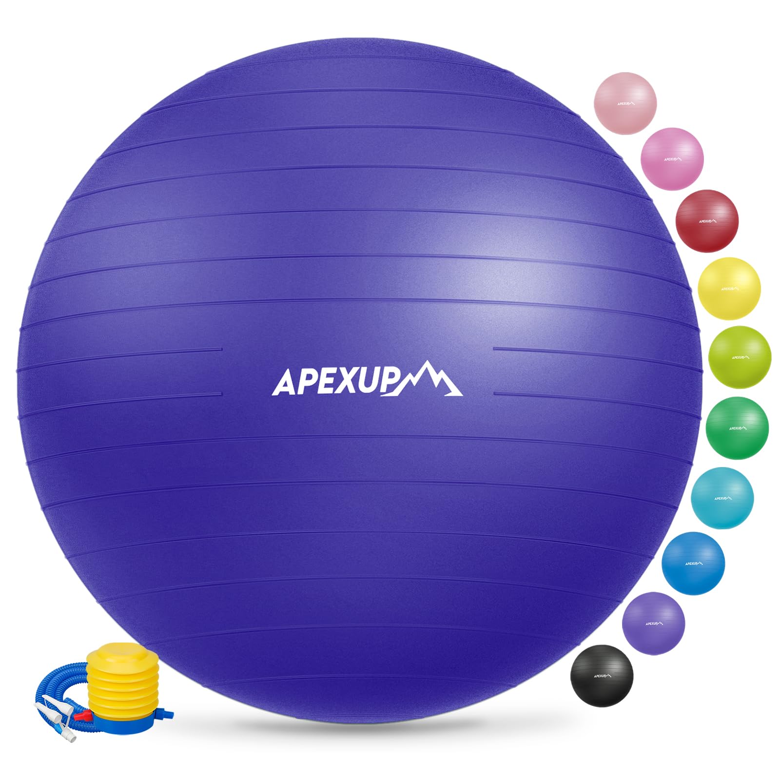 APEXUP Yoga & Pilates Ball - Anti Slip Heavy Duty Gym Ball for Fitness, Balance & Core Workout - My Store