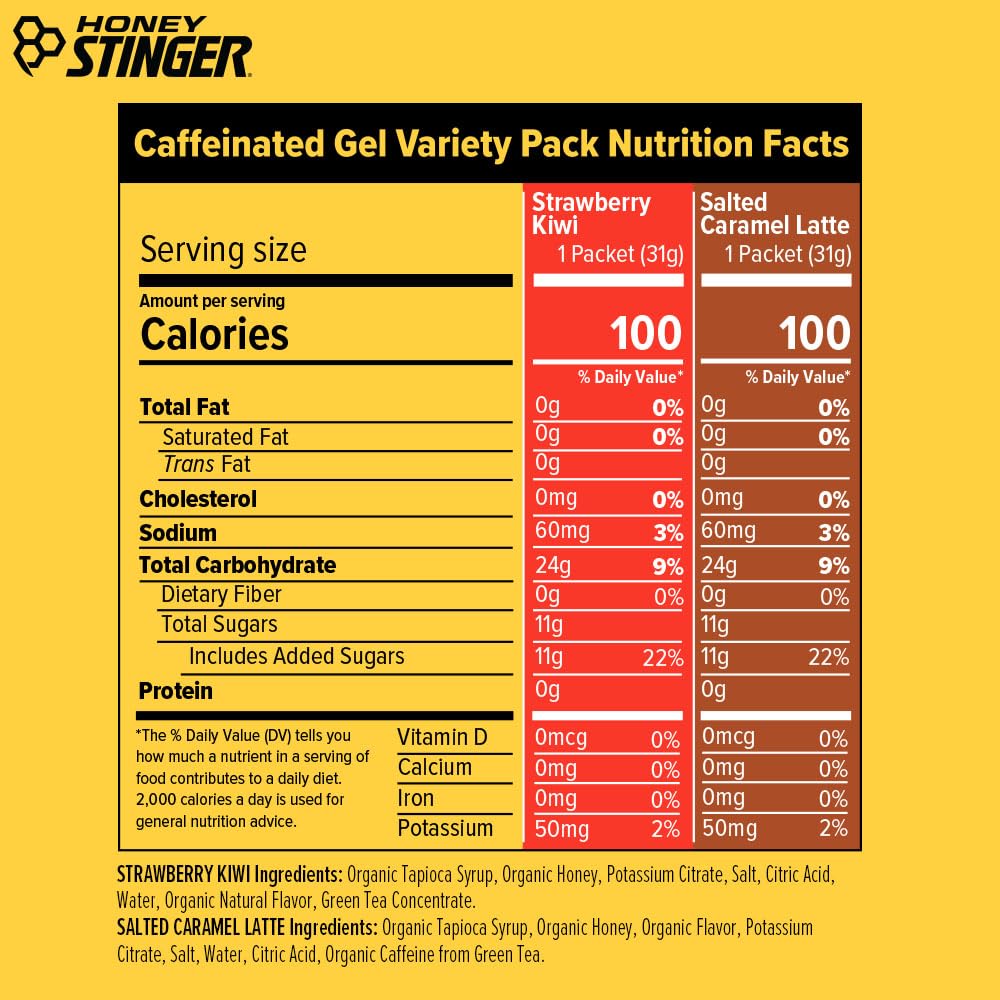 Honey Stinger Organic Fruit Smoothie Energy Gel, Gluten Free & Caffeine Free, for Exercise, Running and Performance, Sports Nutrition for Home & Gym, Pre and Mid Workout, 12 Pack, 13.2 Ounce