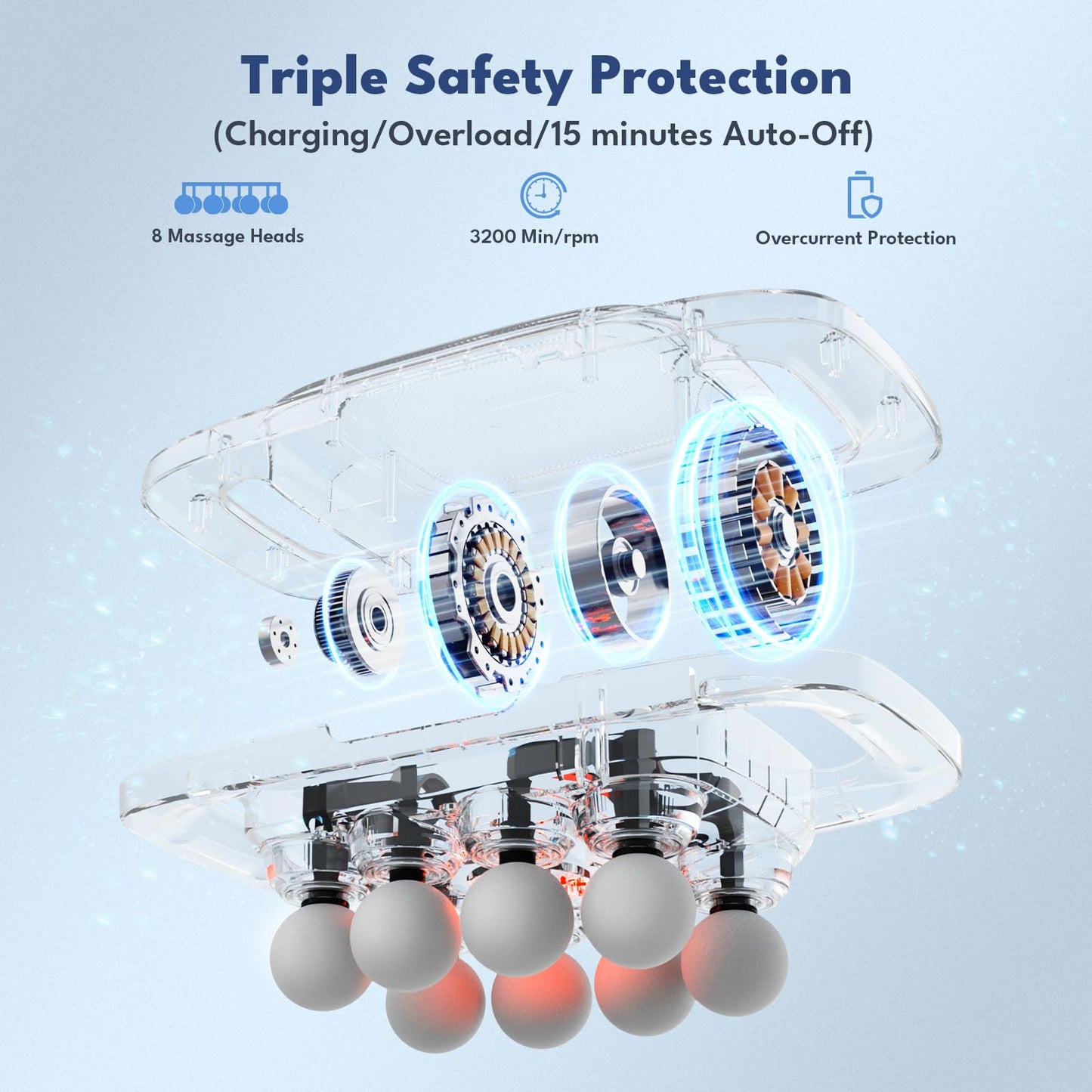 VTT 16-Head Massage Gun Set, Deep Tissue Percussion Massager with 3 Modes & 30 Intensities,Quiet Muscle Massage Gun for Back,Shoulders, Legs, Foot, Body Muscle Pain Relief - My Store