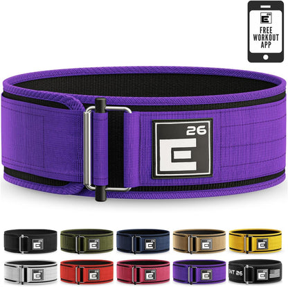 Element 26 Self-Locking Weight Lifting Belt - Premium Weightlifting Belt for Serious Functional Fitness and Olympic Lifting Athletes - Lifting Support for Men and Women - Deadlift Training Belt - My Store