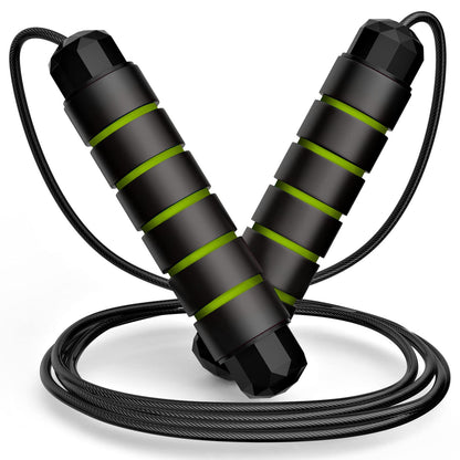 Jump Rope, Tangle-Free Rapid Speed Jumping Rope Cable with Ball Bearings for Women, Men, and Kids, Adjustable Steel Jump Rope with Foam Handles for Home Gym Exercise Fitness Workout Equipment & Slim Body - My Store