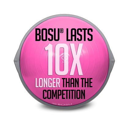 Bosu Balance Ball Exercise Trainer, Home Gym Equipment w/ Guided Workouts & Pump, 26", Blue - Inflatable Fitness Platform for Strength Training, Standing, Balancing, and Core Workout - My Store