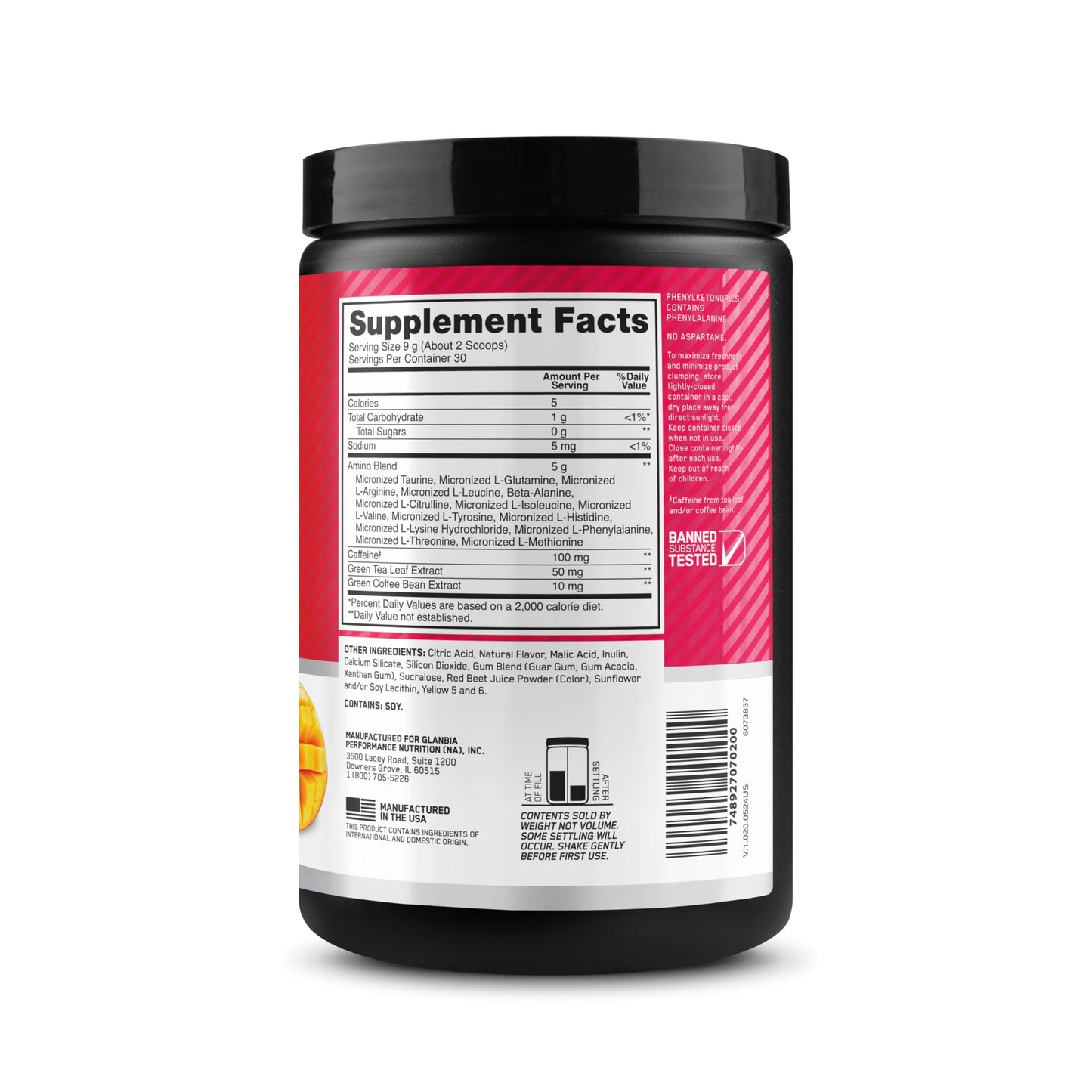 Optimum Nutrition Amino Energy - Pre Workout with Green Tea, BCAA, Amino Acids, Keto Friendly, Green Coffee Extract, Energy Powder - Concord Grape, 65 Servings (Packaging May Vary)