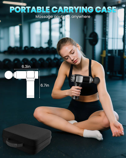 Deep Tissue Massage Gun, Portable Percussion Electric Muscle Massager for Pain Relief, Handheld Massagers with 30 Speeds & 6 Attachments for Back and Neck, Gifts for Men Women - My Store