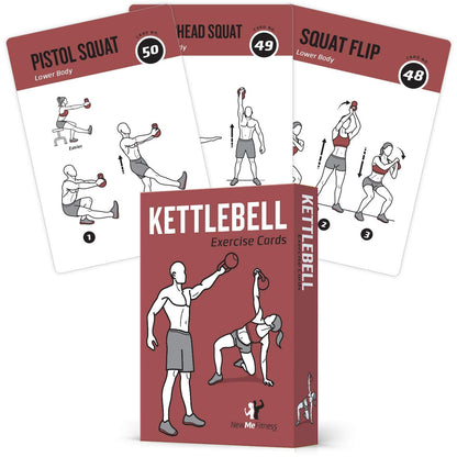 NewMe Fitness Stretching Workout Cards, Instructional Fitness Deck for Women & Men, Beginner Fitness Guide to Training Exercises at Home or Gym - My Store