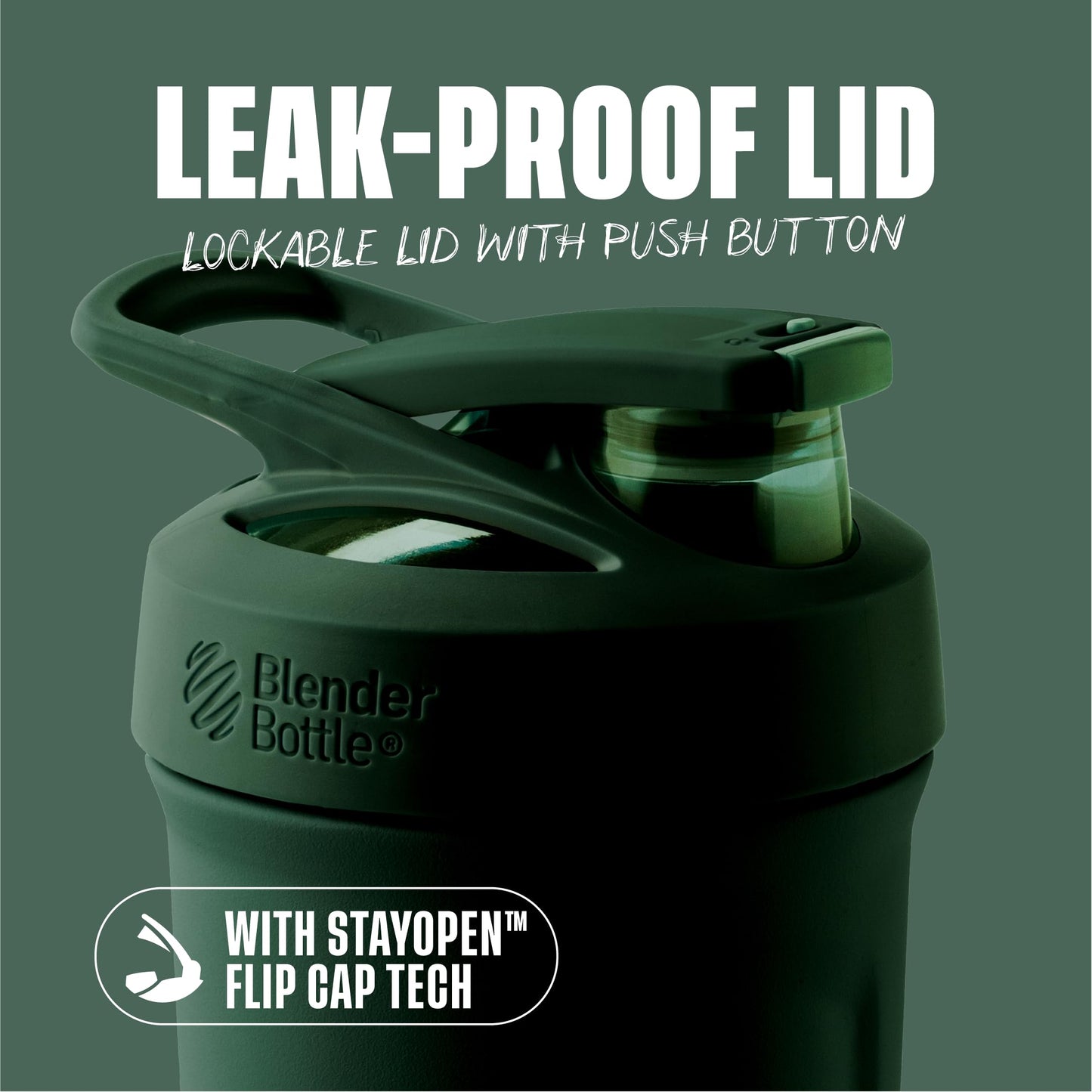 BlenderBottle Strada Shaker Cup Insulated Stainless Steel Water Bottle with Wire Whisk, 24-Ounce, Black - My Store