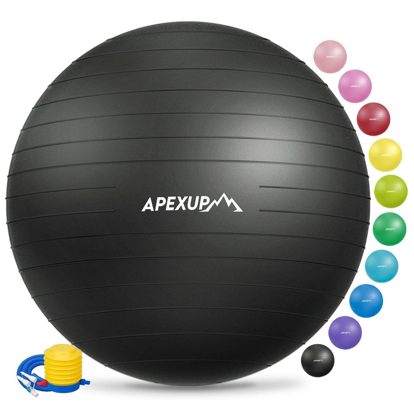 APEXUP Yoga & Pilates Ball - Anti Slip Heavy Duty Gym Ball for Fitness, Balance & Core Workout - My Store