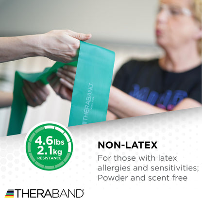THERABAND Resistance Bands Set, Beginner Kit, Yellow, Red, Green, Non-Latex Elastic Bands for Exercise & Physical Therapy, Strength Training Bands for Upper & Lower Body Fitness - My Store