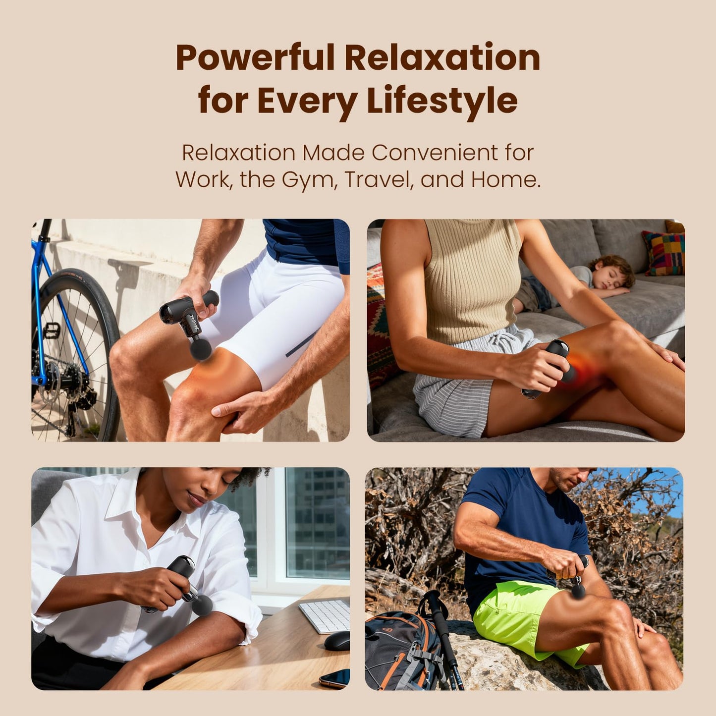 BOB AND BRAD Q2 Pro Mini Massage Gun with Heat and Cold Head,Pocket-Sized Deep Tissue Massager Gun,Portable Percussion Muscle Massager Gun, Ultra Small&Quiet Muscle Massage Gun - My Store